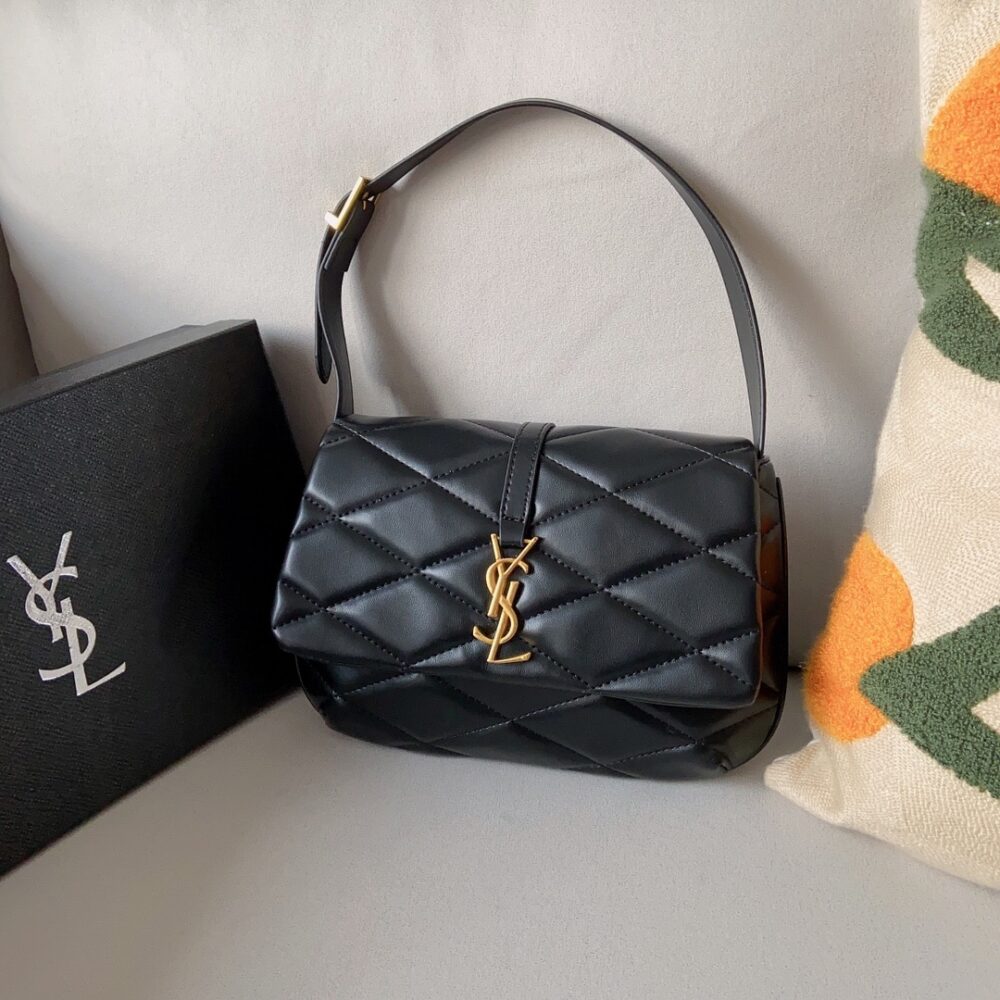 Alternative view of Saint Laurent Le 57 Quilted Leather Shoulder Bag Black 21Cm 698567AAAO01000