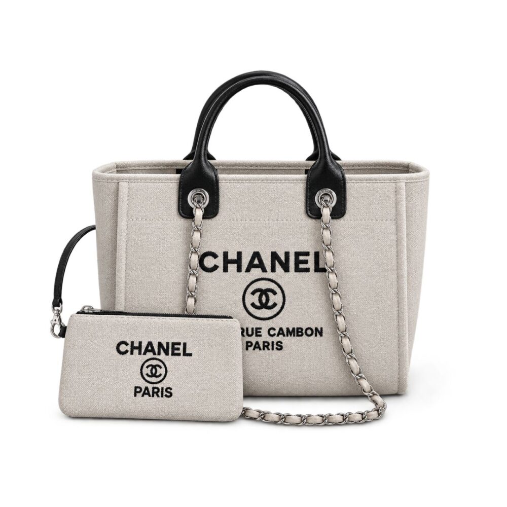 Chanel Deauville Large Tote Shopping Bag 33Cm