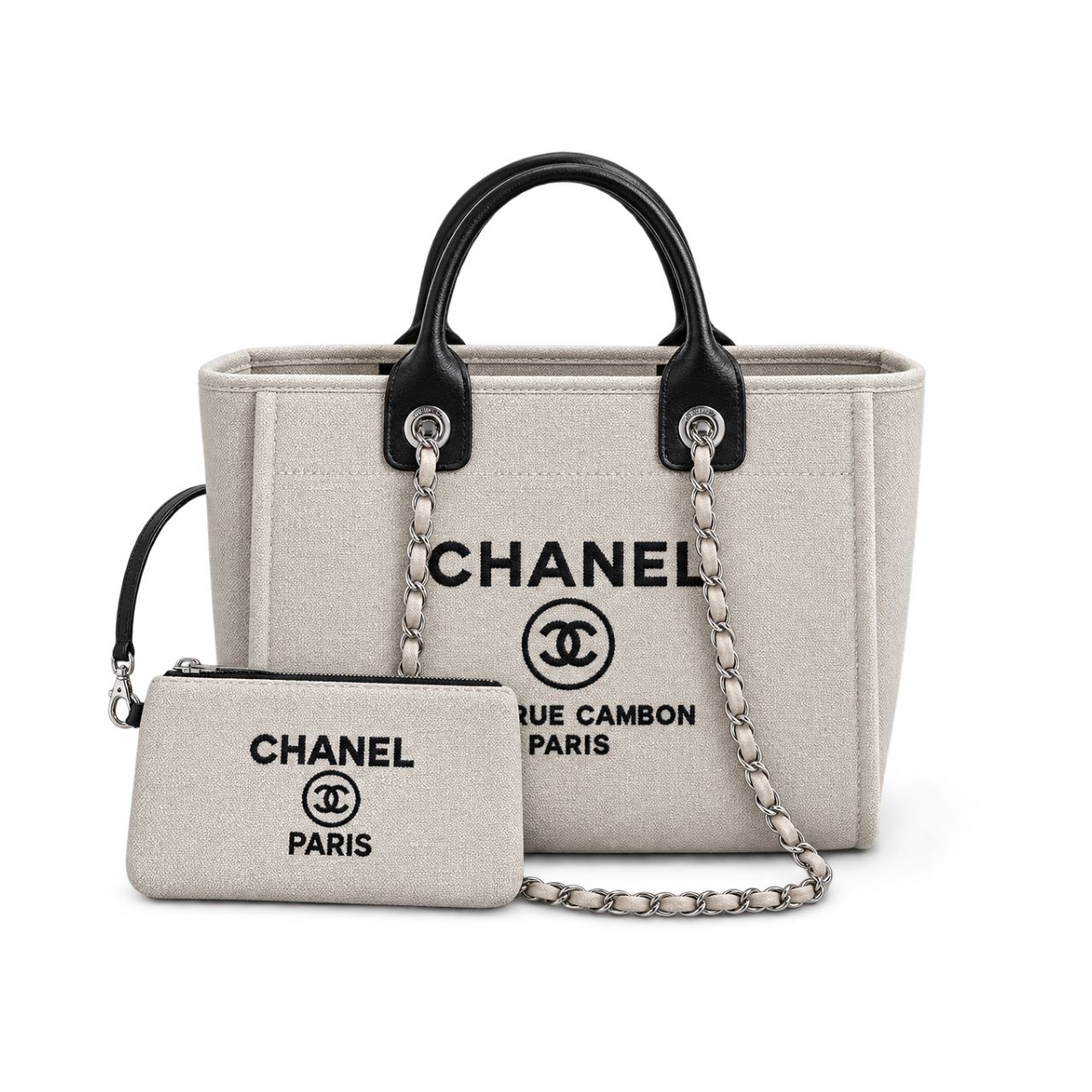 Chanel Deauville Large Tote Shopping Bag 33Cm