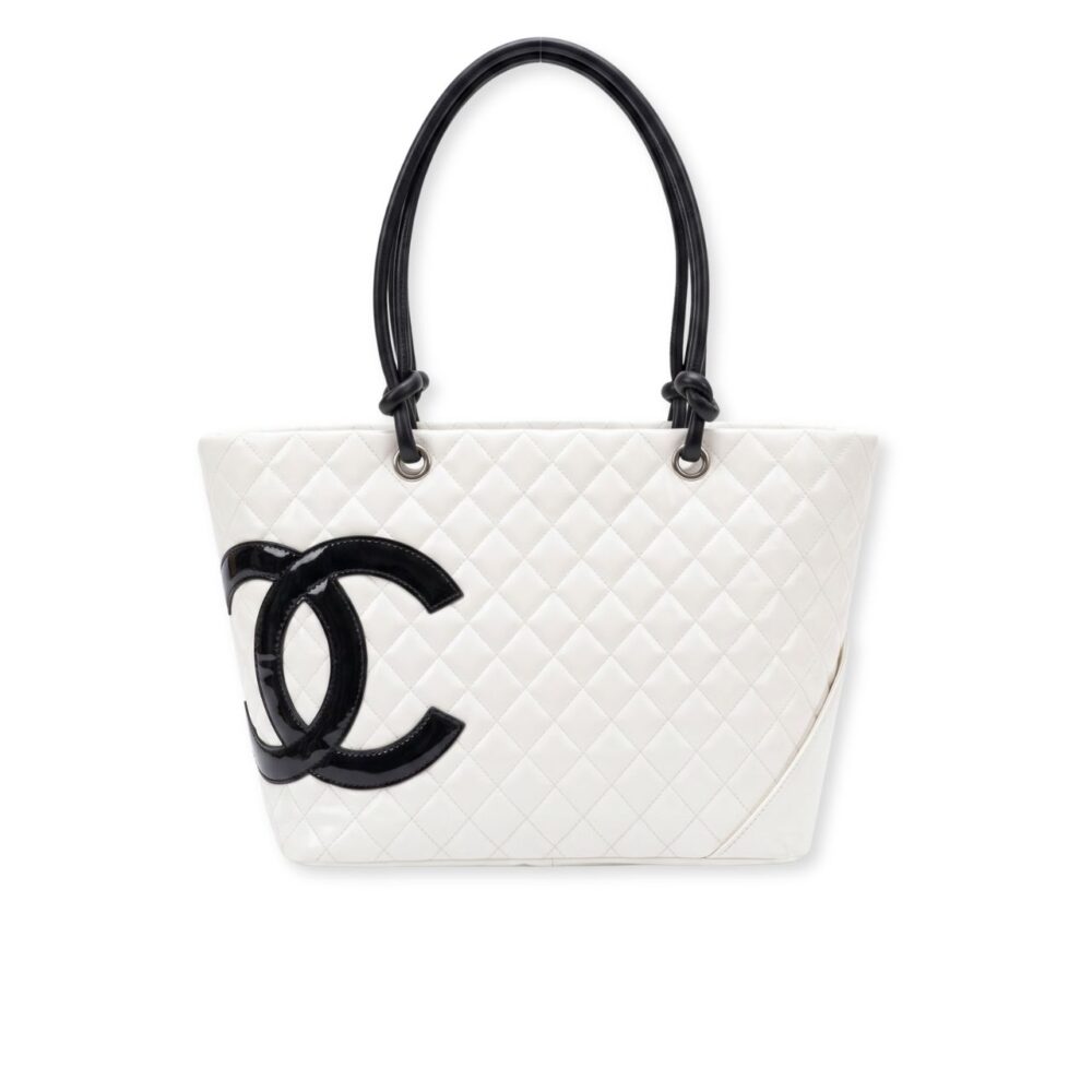 Chanel Large Cambon Tote Bag Black White 41Cm