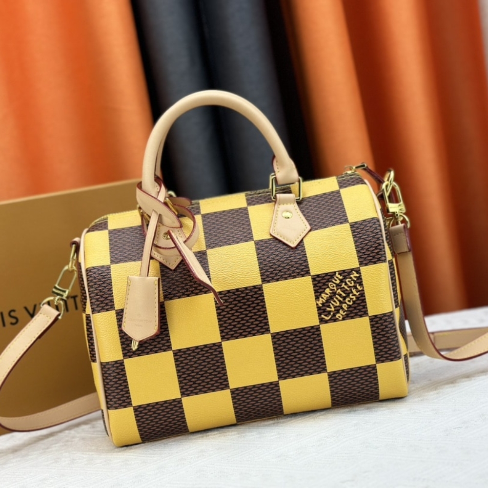 Alternative view of Louis Vuitton Speedy 25 Bandoulière Damier Pop Yellow 25Cm N40584
