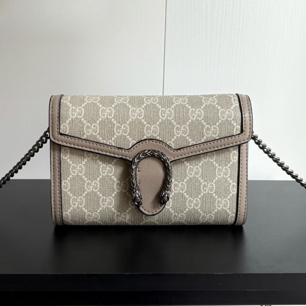 Alternative view of Gucci Dionysus GG Mini Chain Wallet Beige 20Cm 401231 UULBN 9683