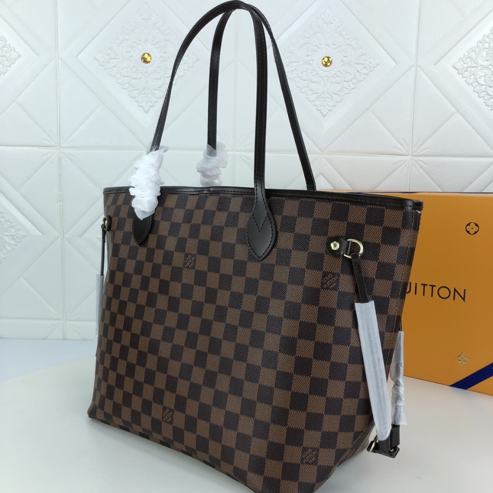Alternative view of Louis Vuitton Neverfull MM Damier Ebene Brown 32Cm N41603