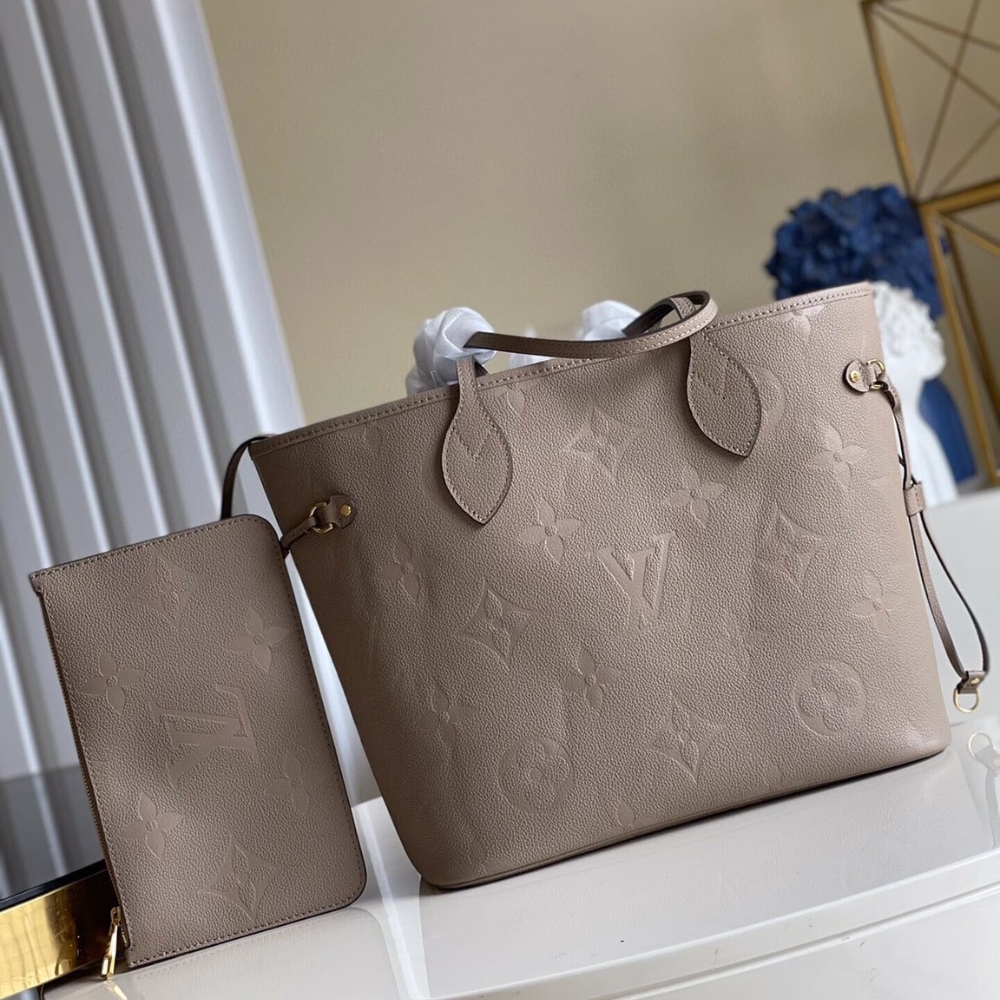 Alternative view of Louis Vuitton Neverfull MM Tourterelle Gray 31Cm M45686
