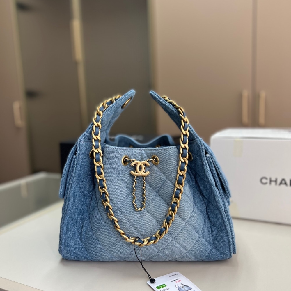Alternative view of Chanel 25 Small Handbag Washed Denim Blue 25Cm AS5293 B20603 U0475