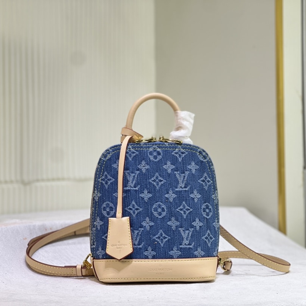 Alternative view of Louis Vuitton Alma Backpack Blue Denim 20Cm