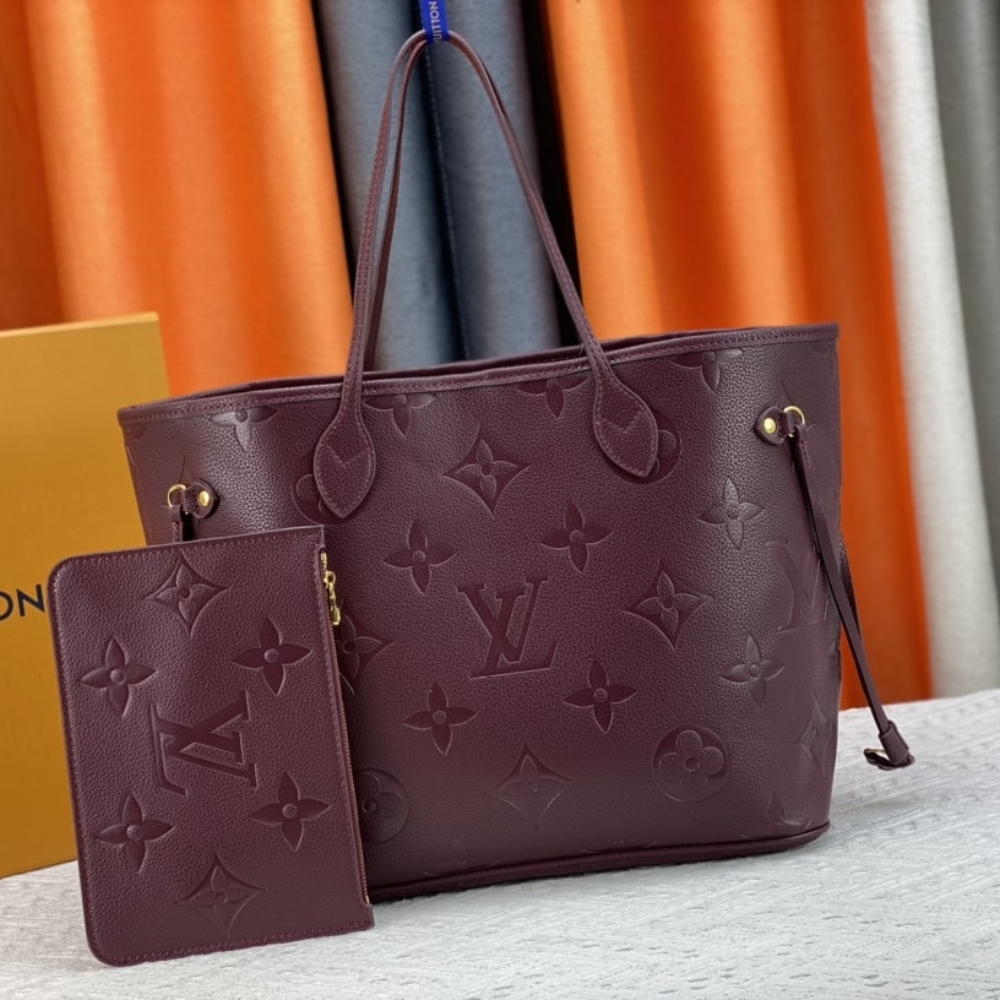Alternative view of Louis Vuitton Neverfull MM Monogram Empreint Wine Red 31Cm M46599