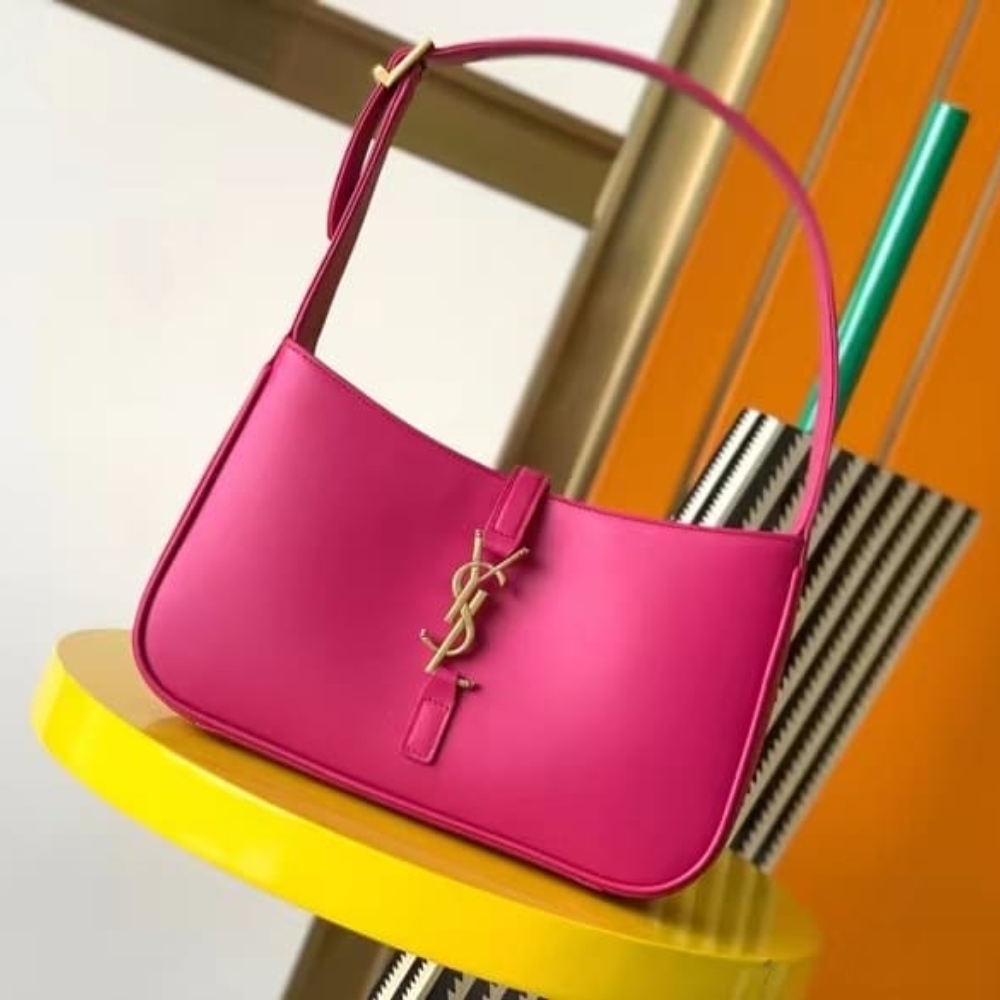 Alternative view of Saint Laurent Le 5 À 7 Hobo Bag In Smooth Pink 25Cm