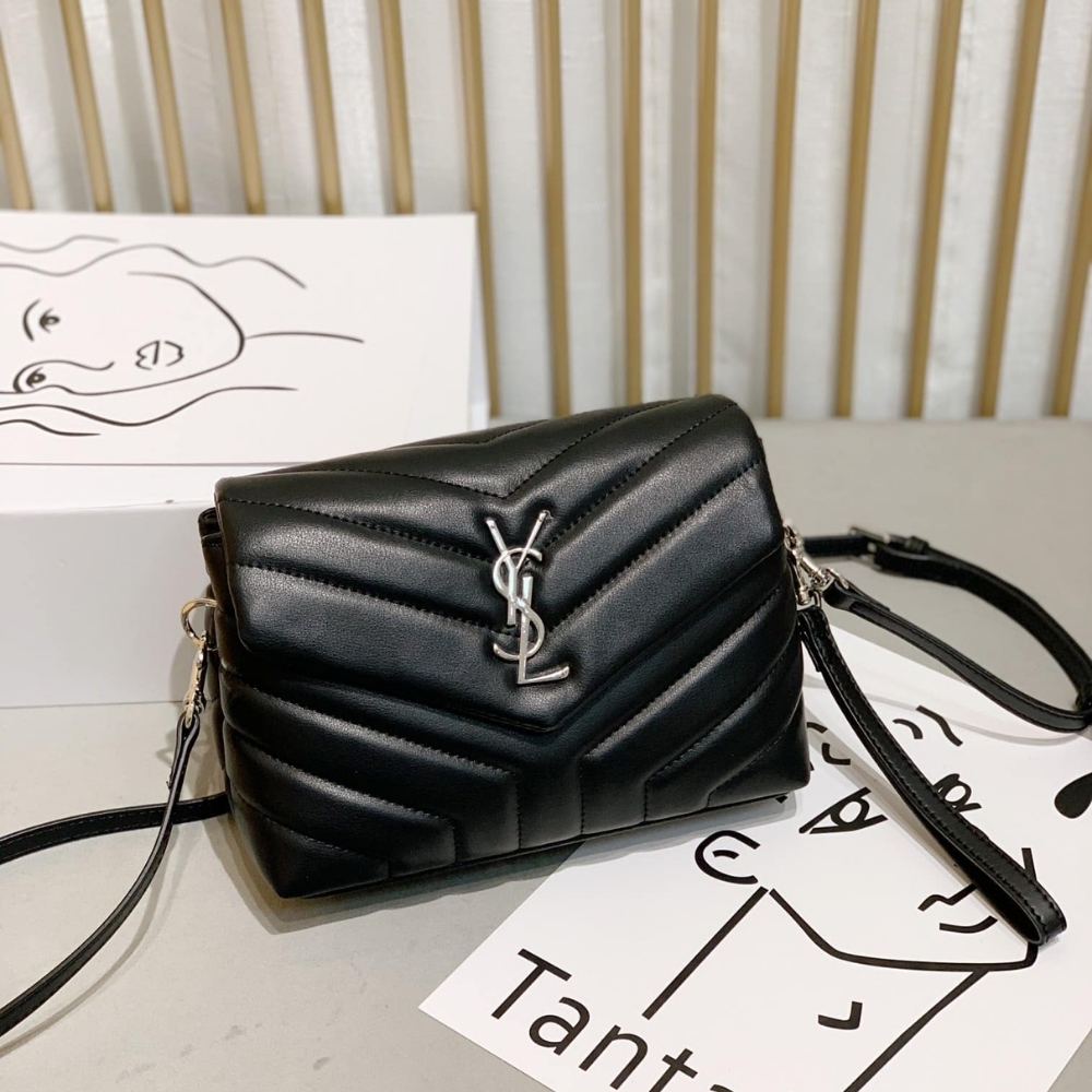 Alternative view of Saint Laurent Loulou Toy Strap Bag In Quilted Y Black 20Cm 678401DV7061000