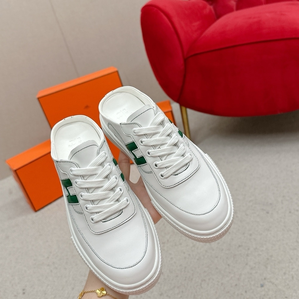 Alternative view of Hermes Keep Sneaker Blanc And Vert Bouteille H251913ZH14400