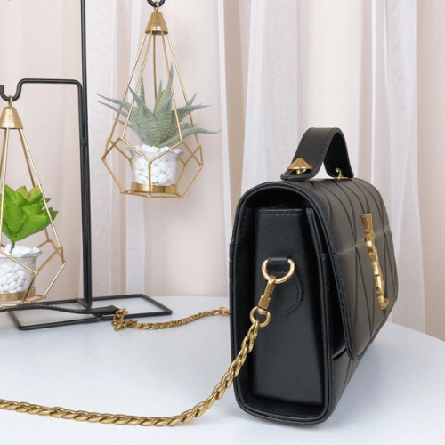 Alternative view of Saint Laurent Niki Chain Bag Purchase Leather Gold Hardware Black 22Cm