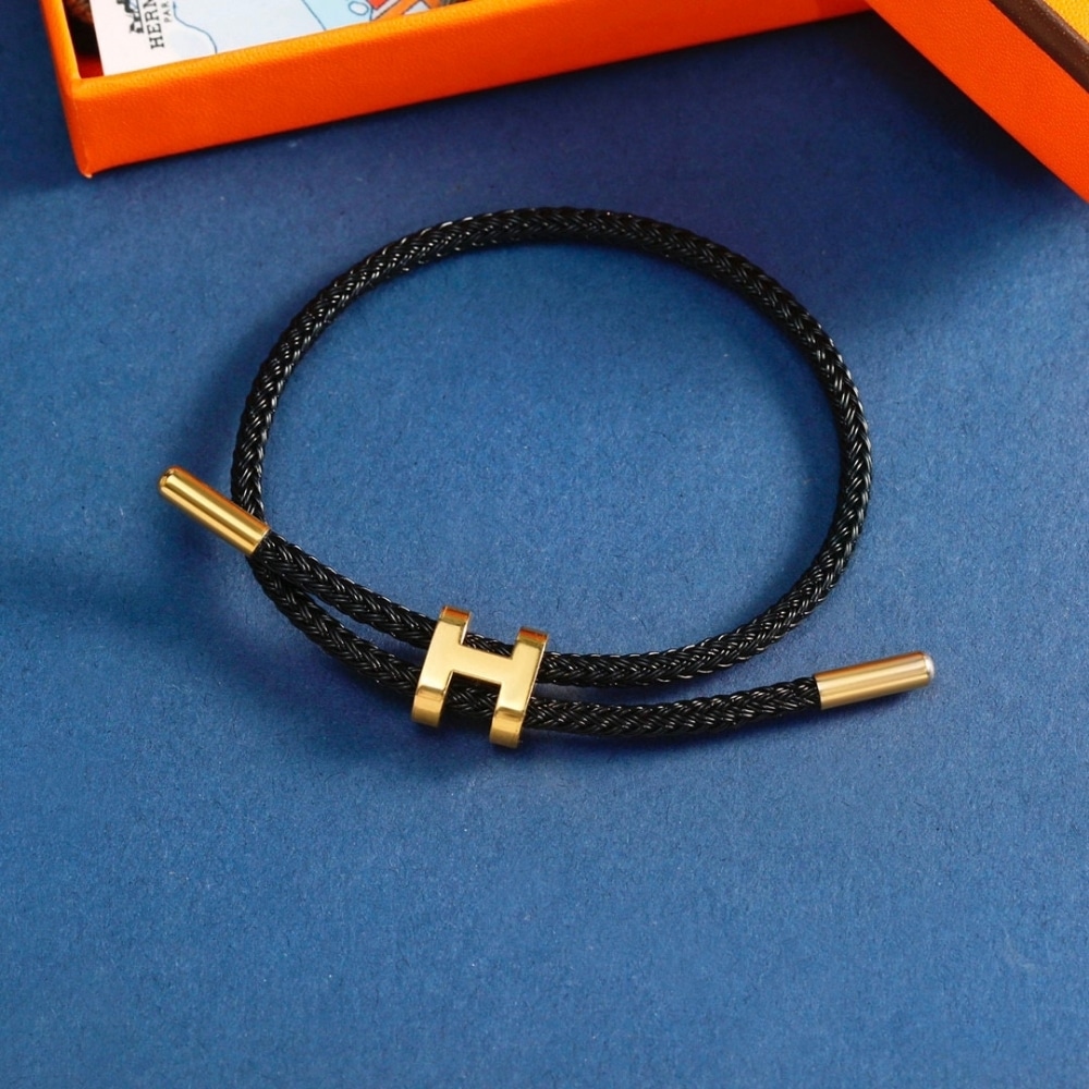 Alternative view of Hermes Rope Chain Bracelet Black