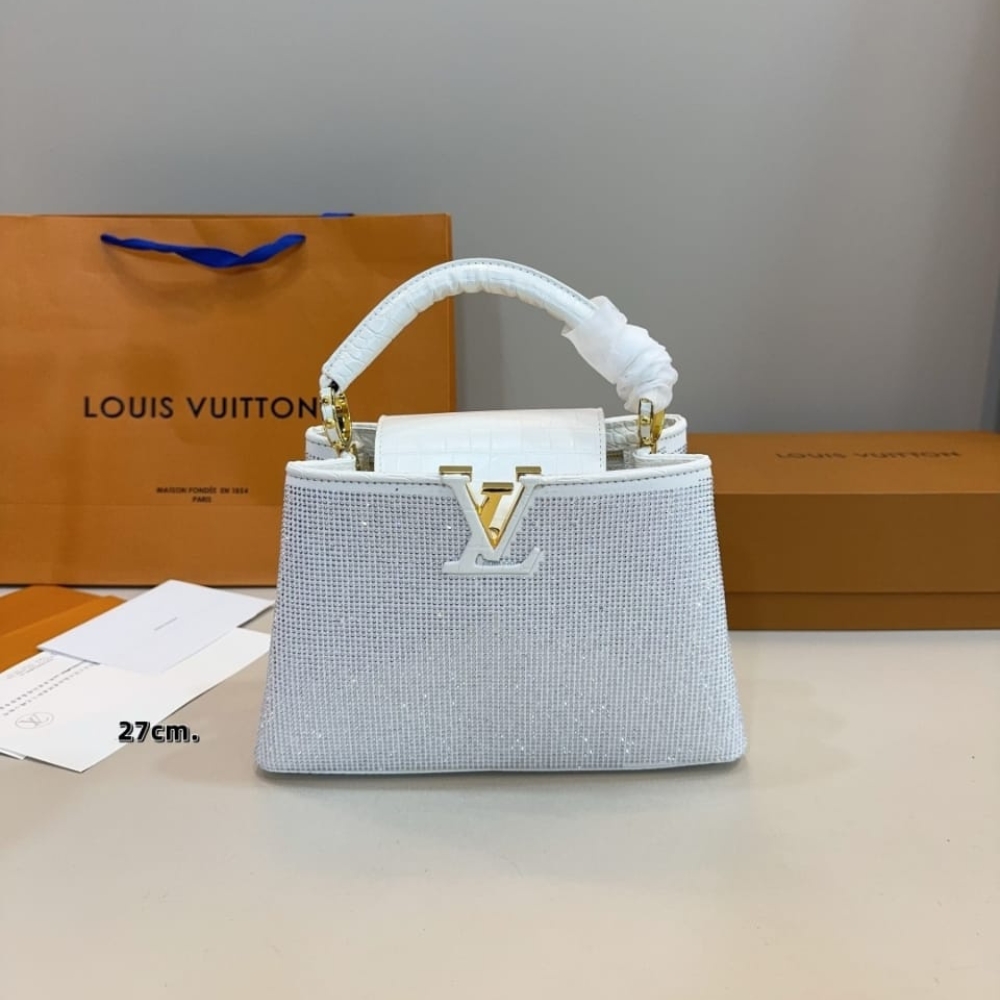 Alternative view of Louis Vuitton Capucines BB Bag White Crystal 27Cm