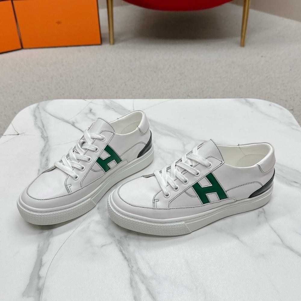 Alternative view of Hermes Deep Sneaker Blanc And Vert Bouteille H251837ZH14400