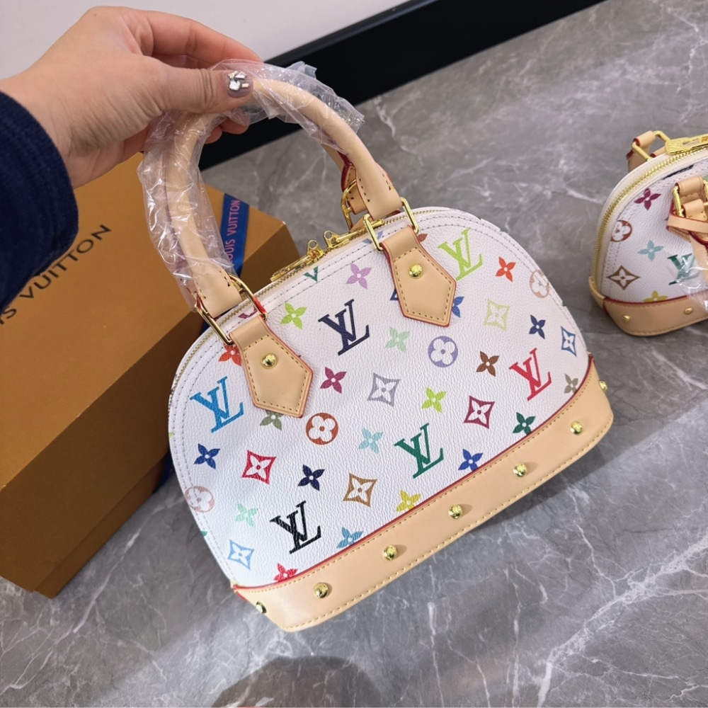 Alternative view of Louis Vuitton X Takashi Murakami Alma BB White Multicolor 24Cm