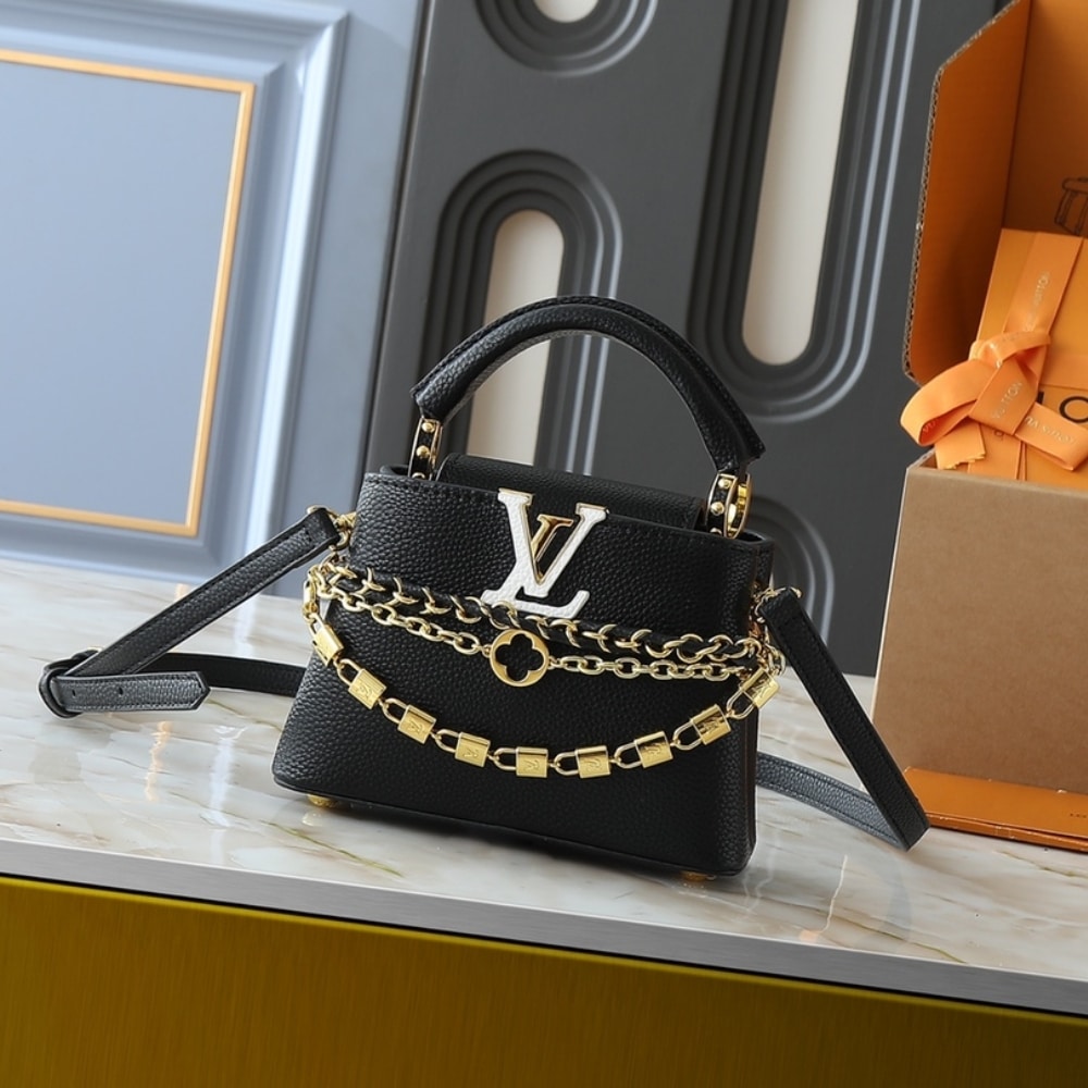 Alternative view of Louis Vuitton Capucines BB Black 21Cm M12345