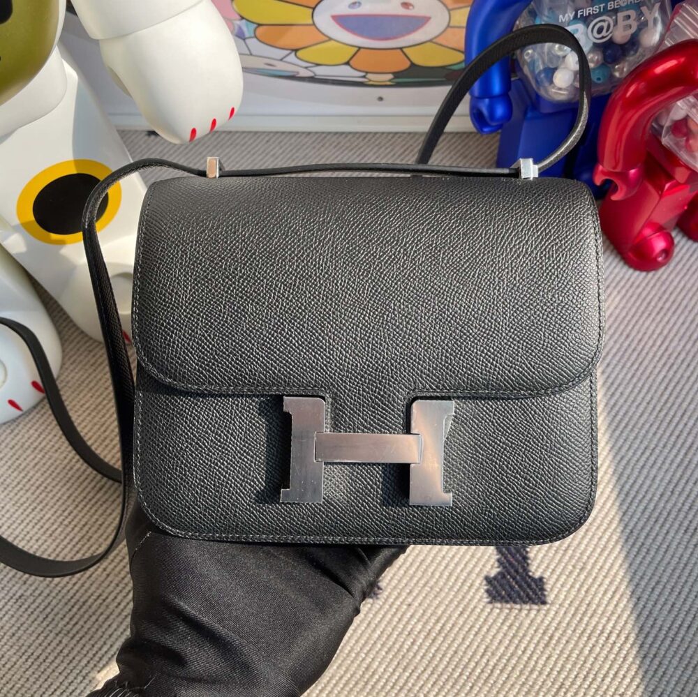 Alternative view of Hermes Constance Epsom CK89 Black Silver Hardware 18Cm