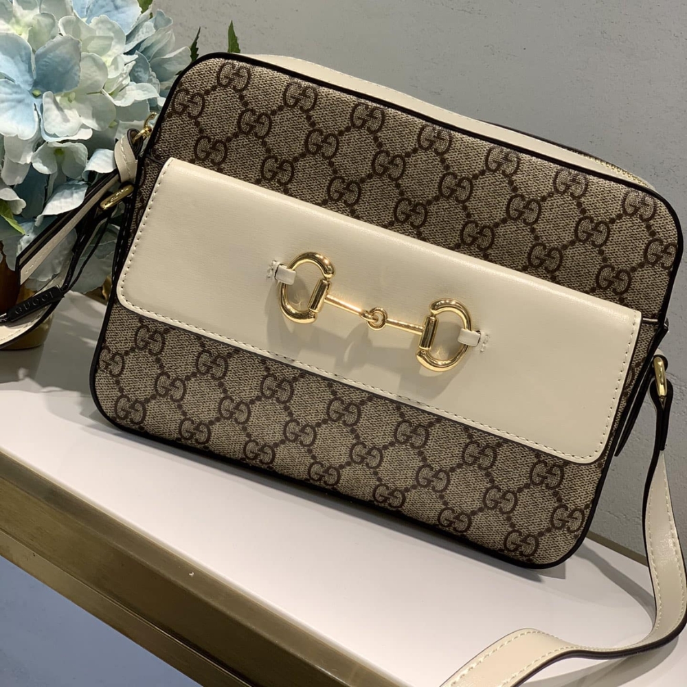 Alternative view of Gucci Horsebit 1955 Small Shoulder Bag Beige And Ebony 23Cm 645454 92TCG 9761