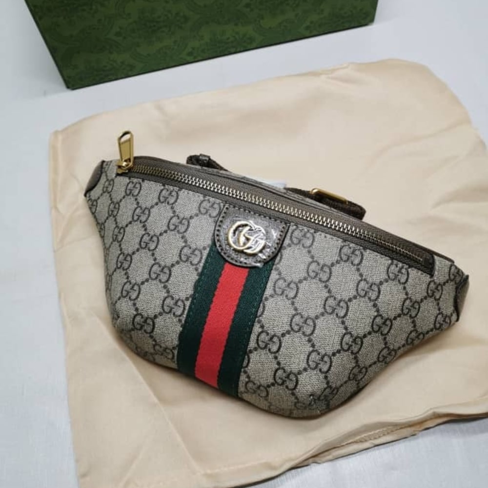 Alternative view of Gucci Ophidia Small Belt Bag Beige And Dark Brown 30Cm 839106 FAEOF 9745