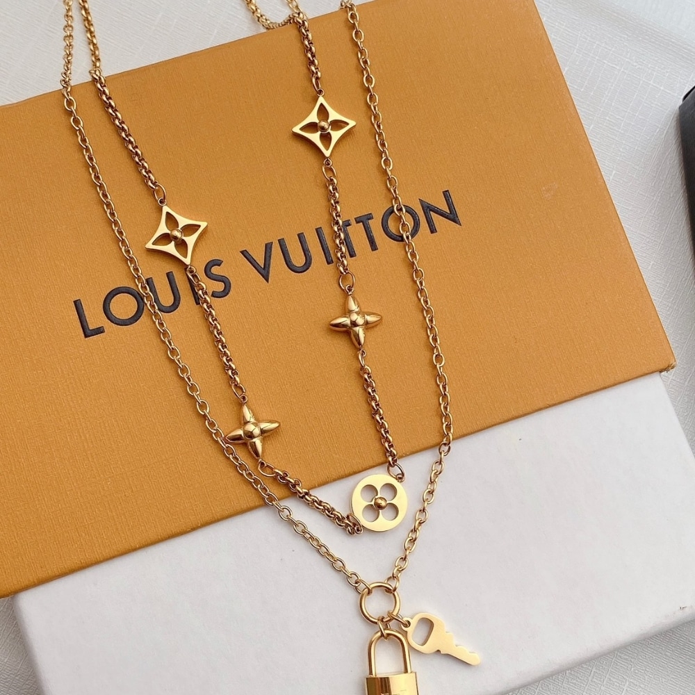 Alternative view of Louis Vuitton LV Iconic Charm Necklace Gold M02494
