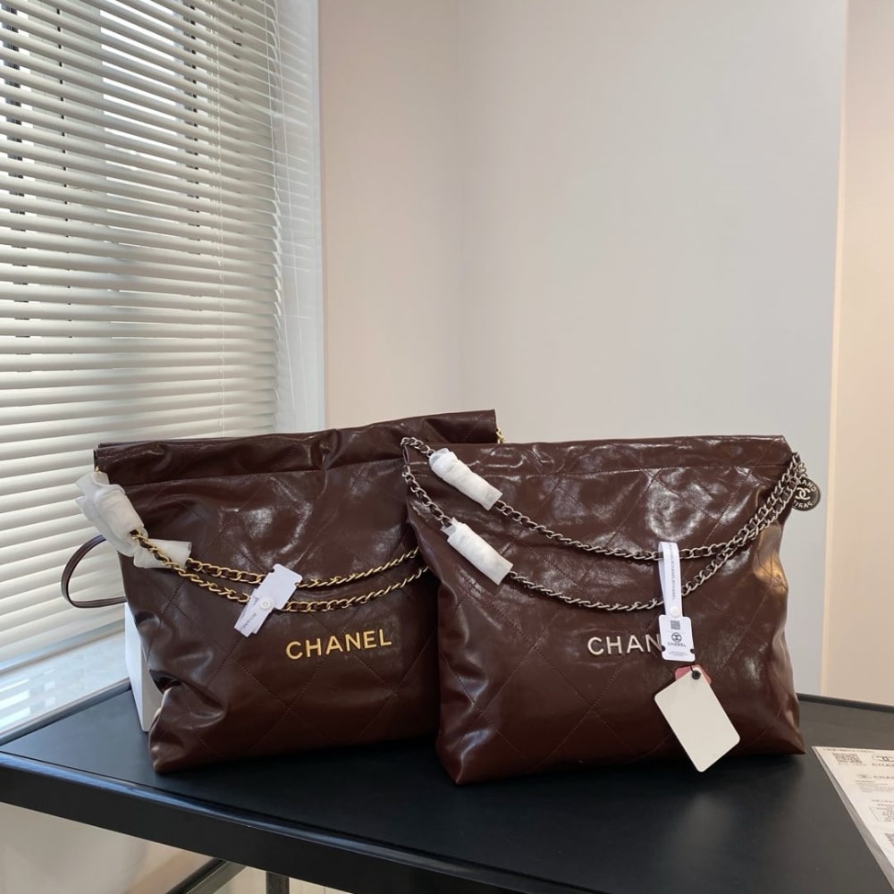 Alternative view of Chanel 22 Large Handbag Dark Brown 41Cm