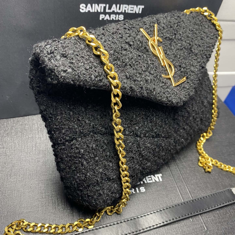 Alternative view of Saint Laurent Small Loulou Boucle Bag Black 23Cm