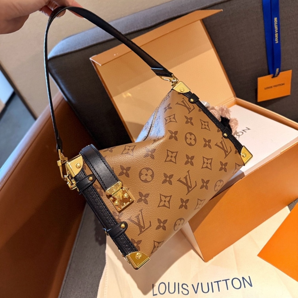 Alternative view of Louis Vuitton Side Trunk Monogram Bag Brown 23Cm M47139