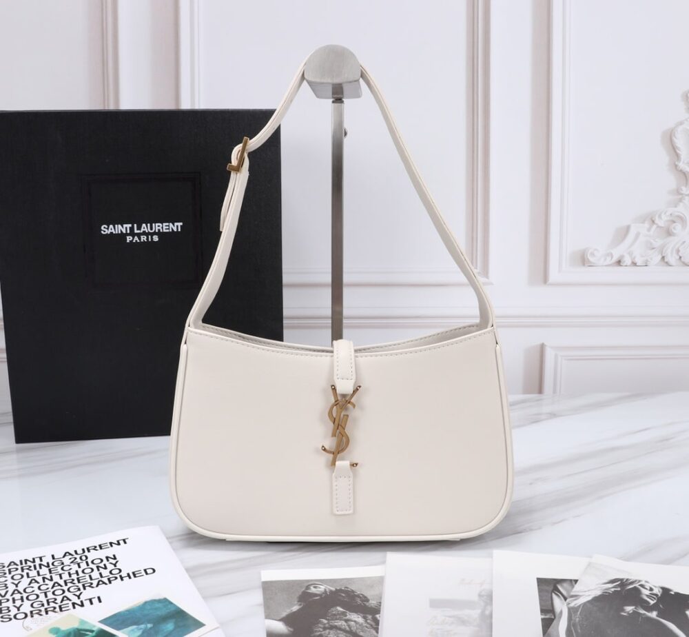 Alternative view of Saint Laurent Le 5 À 7 Hobo Bag In Smooth White 23Cm 6572282R20W9207