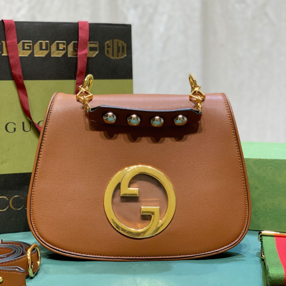 Alternative view of Gucci Blondie Medium Top Handle Bag Brown 29Cm