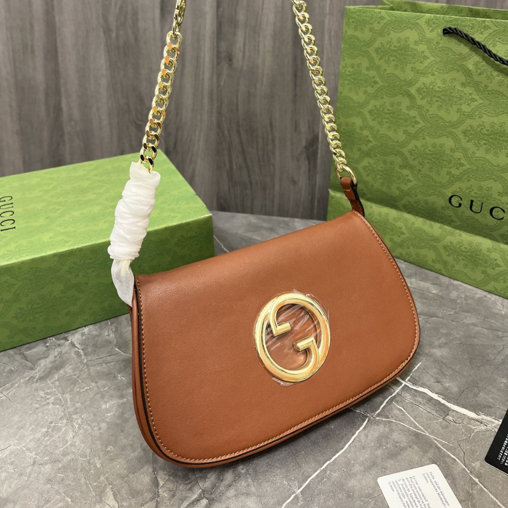 Alternative view of Gucci Blondie Shoulder Bag Brown 28Cm 699268 UXX0G 2535