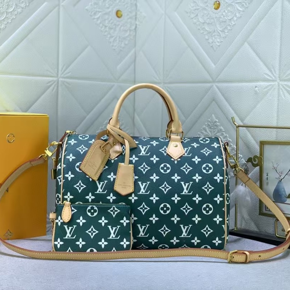 Alternative view of Louis Vuitton Design On The Catwalk Speedy P9 Bandoulière Bag Green 30Cm