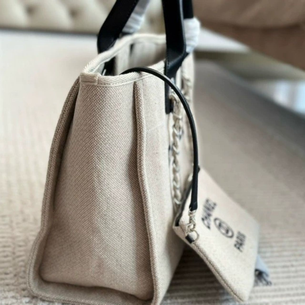 Chanel Deauville Large Tote Shopping Bag 33Cm - Image 3