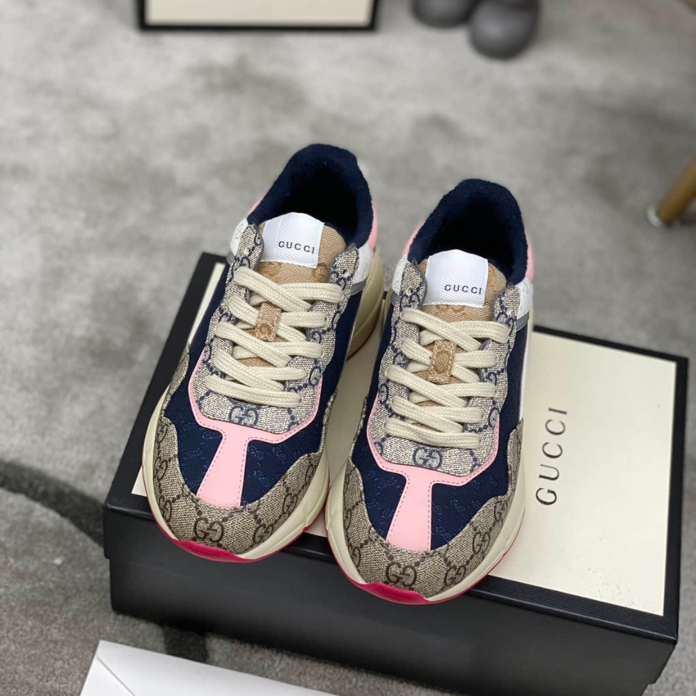Alternative view of Gucci WMNS GG Rhyton Beige White Pink 620185 99WF0 4371