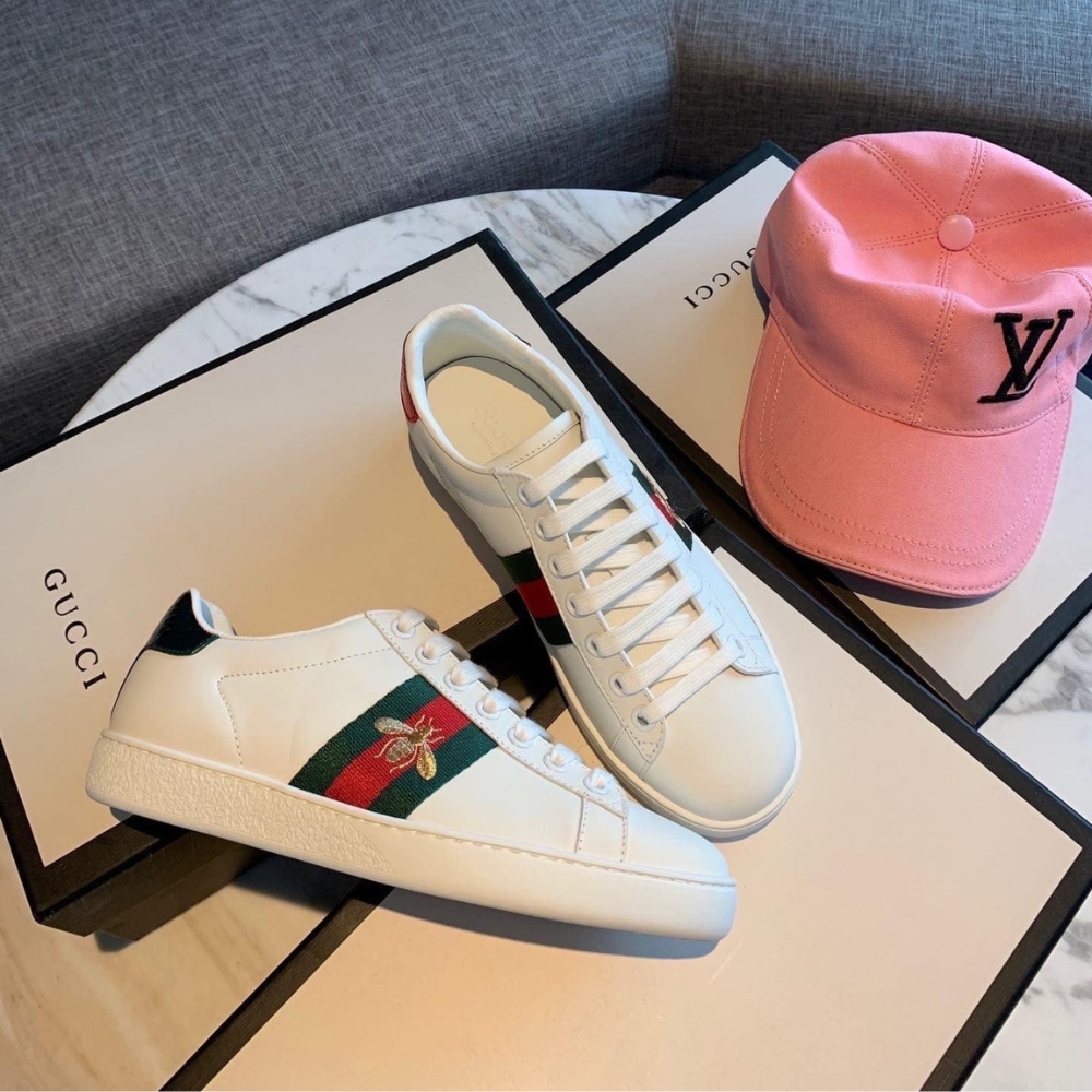 Alternative view of Gucci Ace Embroidered Sneaker Bee White 429446 02JP0 9064