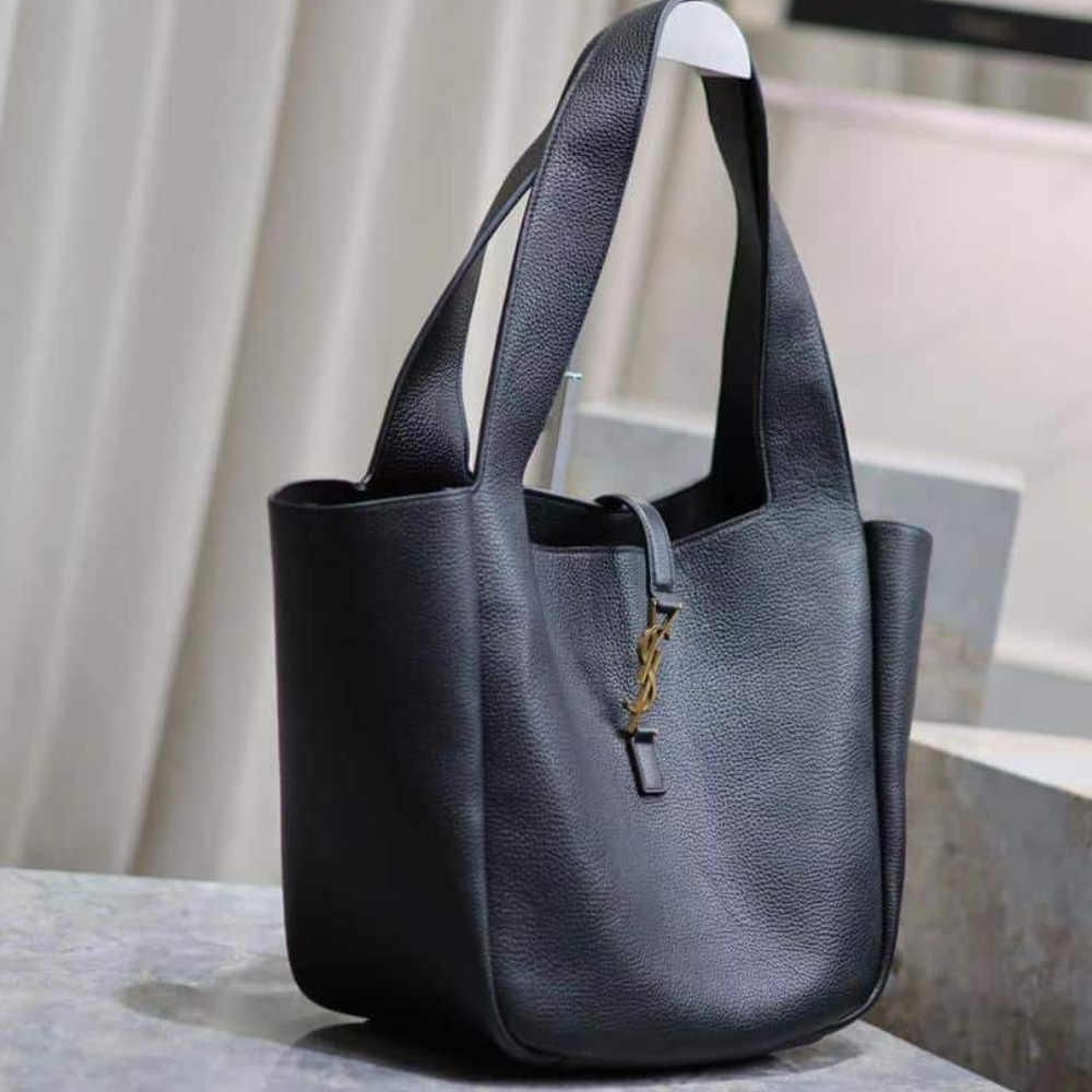 Alternative view of Saint Laurent Le 5 À 7 Bea In Grained Leather Black 50Cm 763435AADUU1000