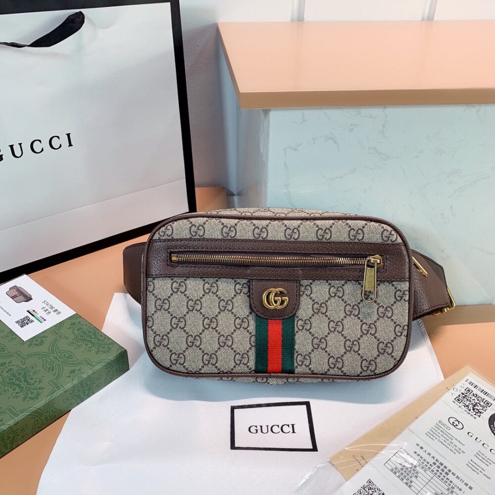 Alternative view of Gucci GG Ophidia Belt Bag Brown 24Cm 574796 97SIT 8747