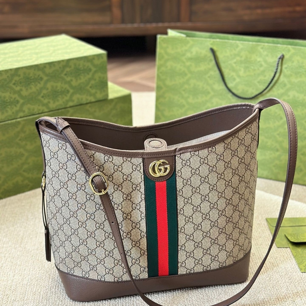 Alternative view of Gucci Ophidia GG Small Shoulder Bag Beige And Ebony 33Cm 781402 96IWG 8745