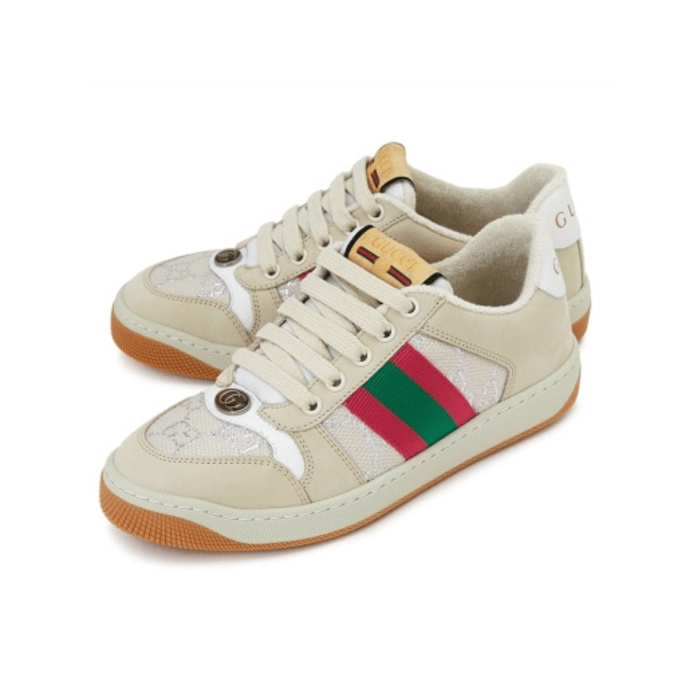 Alternative view of Gucci WMNS Screener White GG Lamé 577684 2C830 9150