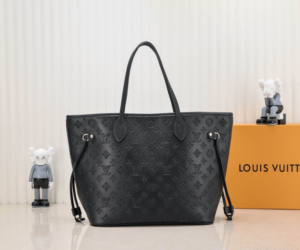 Alternative view of Louis Vuitton Neverfull MM Monogram Empreinte Leather Black 31Cm