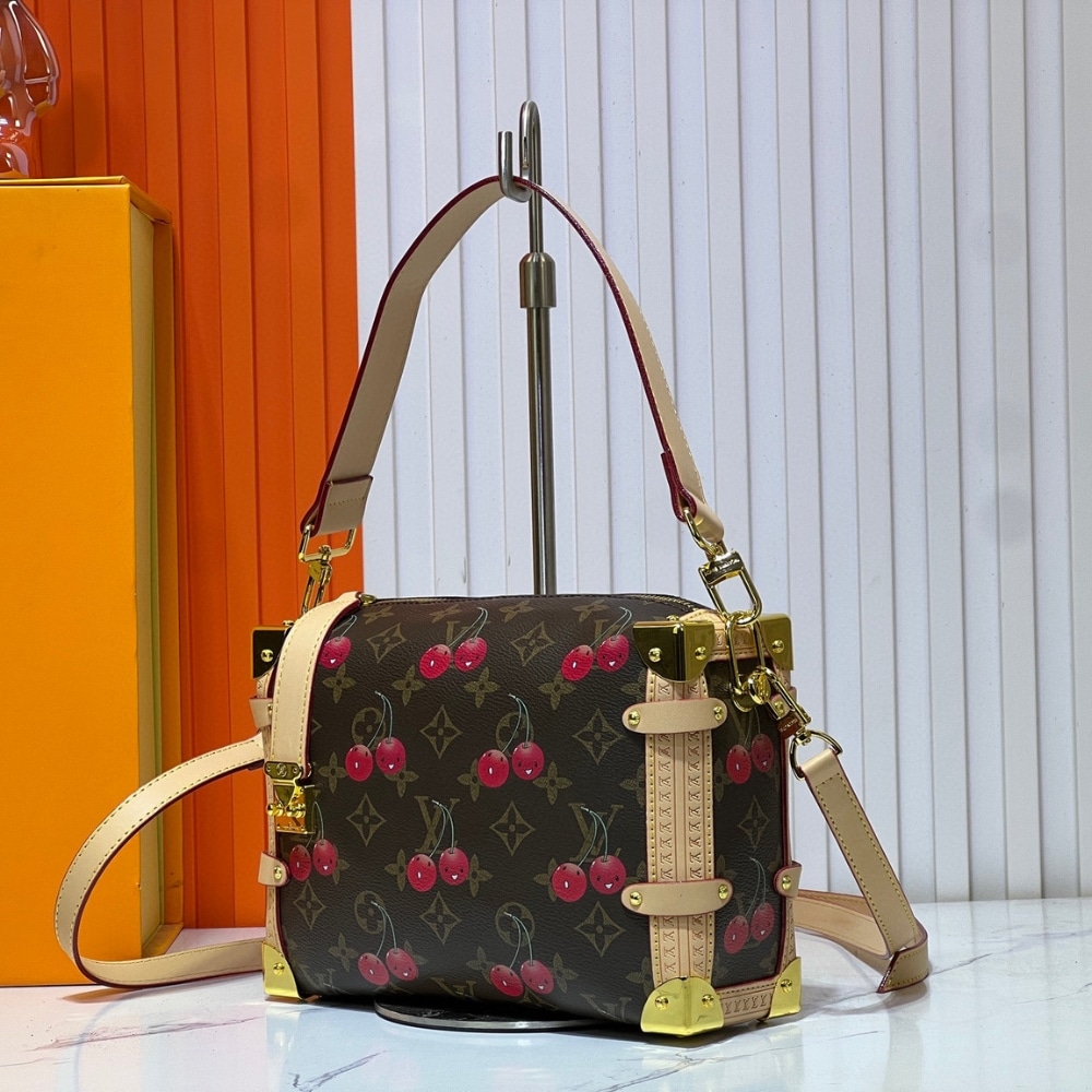 Alternative view of Louis Vuitton X Takashi Murakami Monogram Cerise Side Trunk MM Brown 21Cm M14278