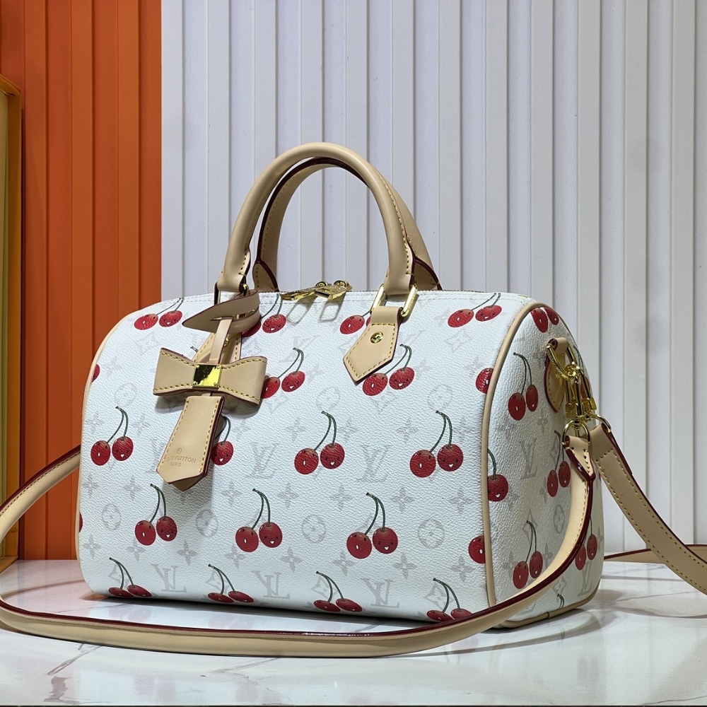 Alternative view of Louis Vuitton X Takashi Murakami Monogram Cerise Speedy 30 White 30Cm