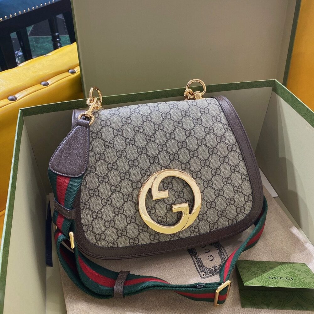 Alternative view of Gucci Blondie Medium Shoulder Bag Beige And Ebony 29Cm 699210 96IWG 8745