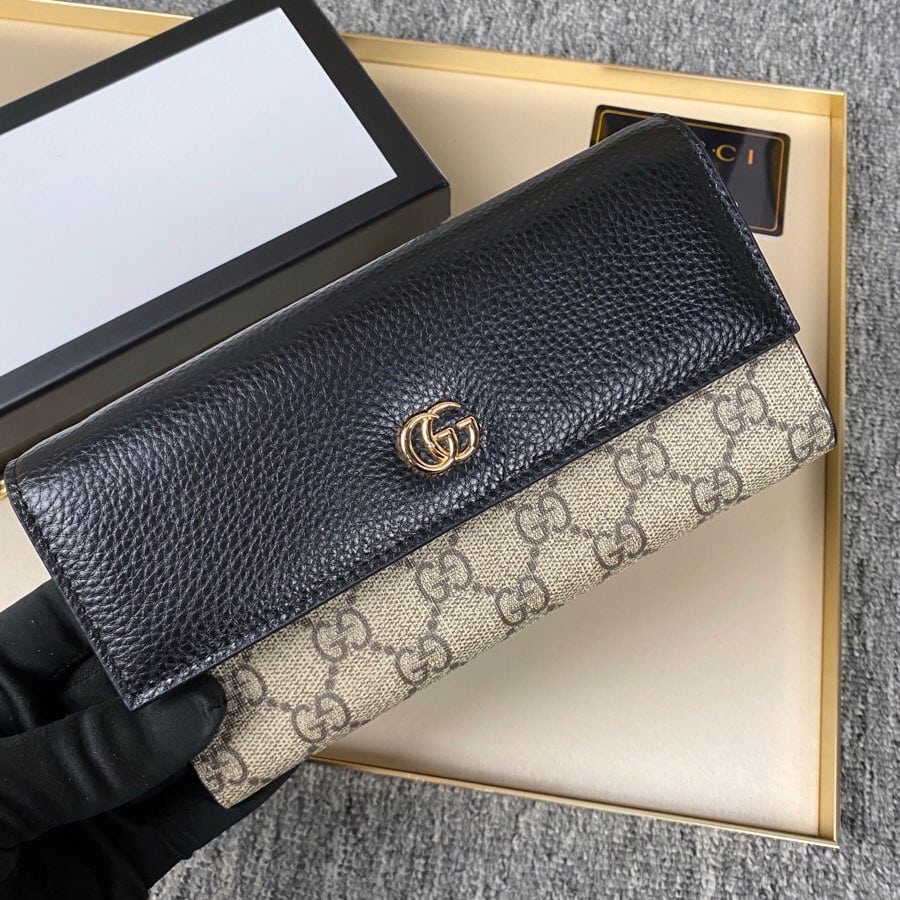 Alternative view of Gucci GG Marmont Bicolor Wallet On Chain Beige And Ebony 19Cm 546585 17WAG 1283