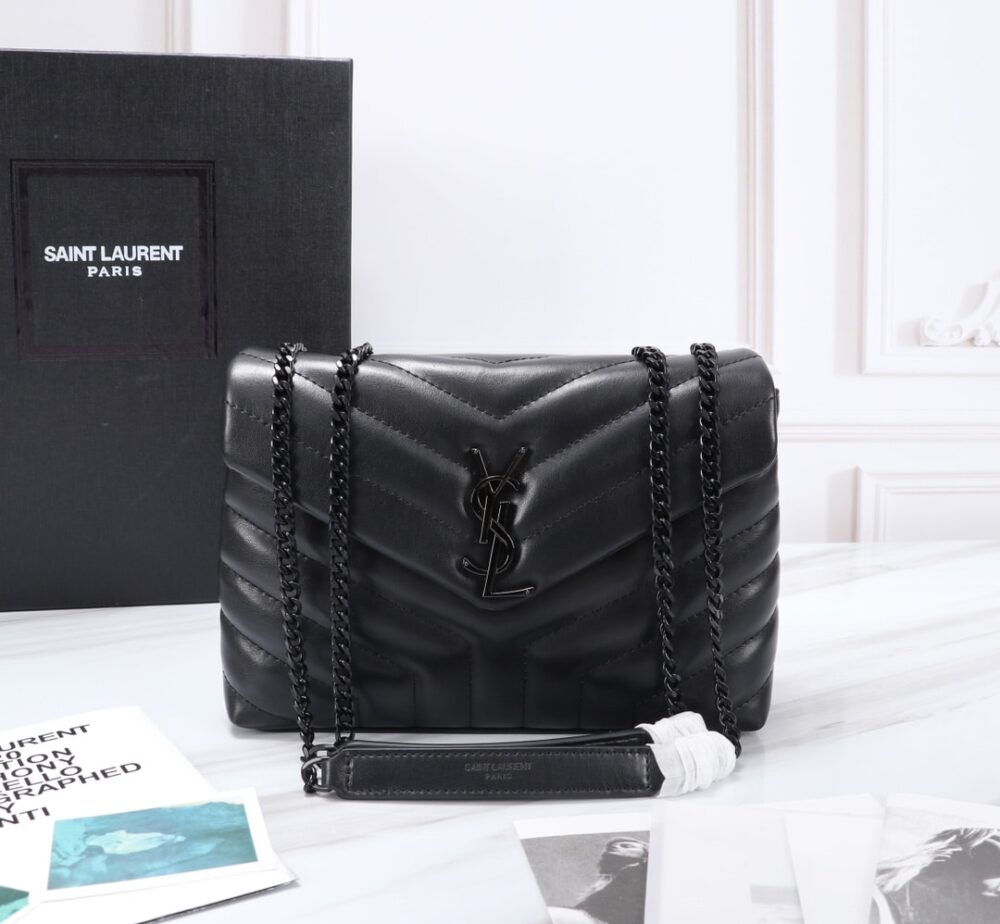 Alternative view of Saint Laurent Loulou Small Chain Bag In Matelassé Y Black Noir 23Cm 494699DV7281000