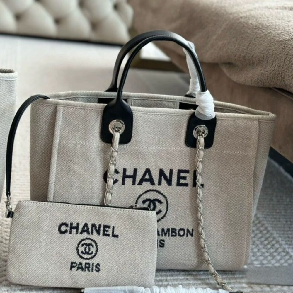Alternative view of Chanel Deauville Large Tote Shopping Bag 33Cm