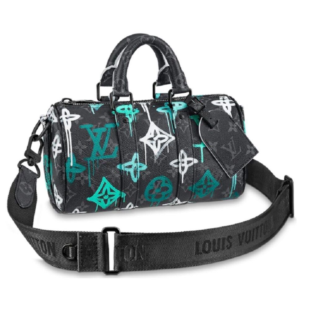 Louis Vuitton Keepall Bandouliere 25 Black And Green Monogram 25.5Cm M21399