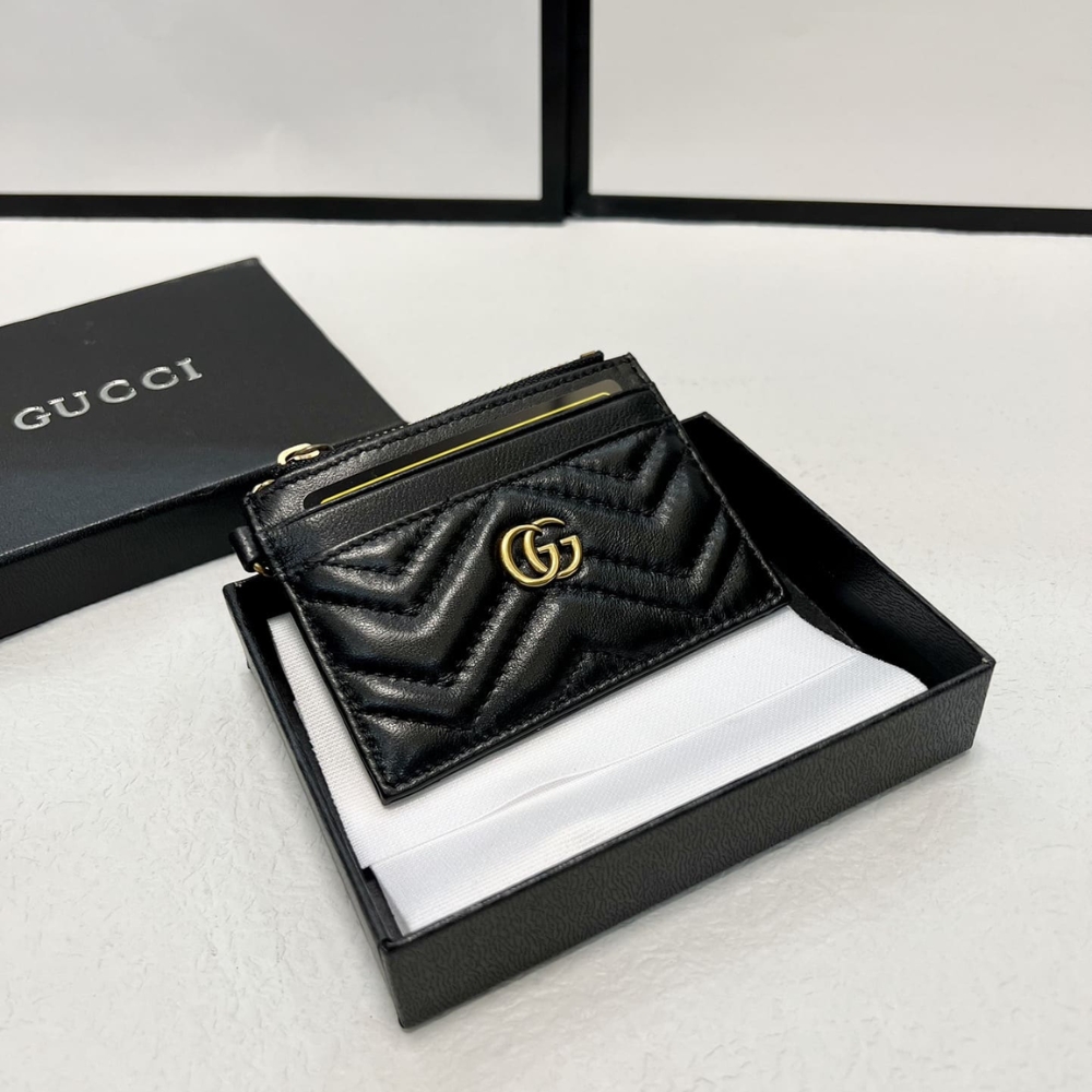Alternative view of Gucci GG Marmont Keychain Wallet Black 10Cm