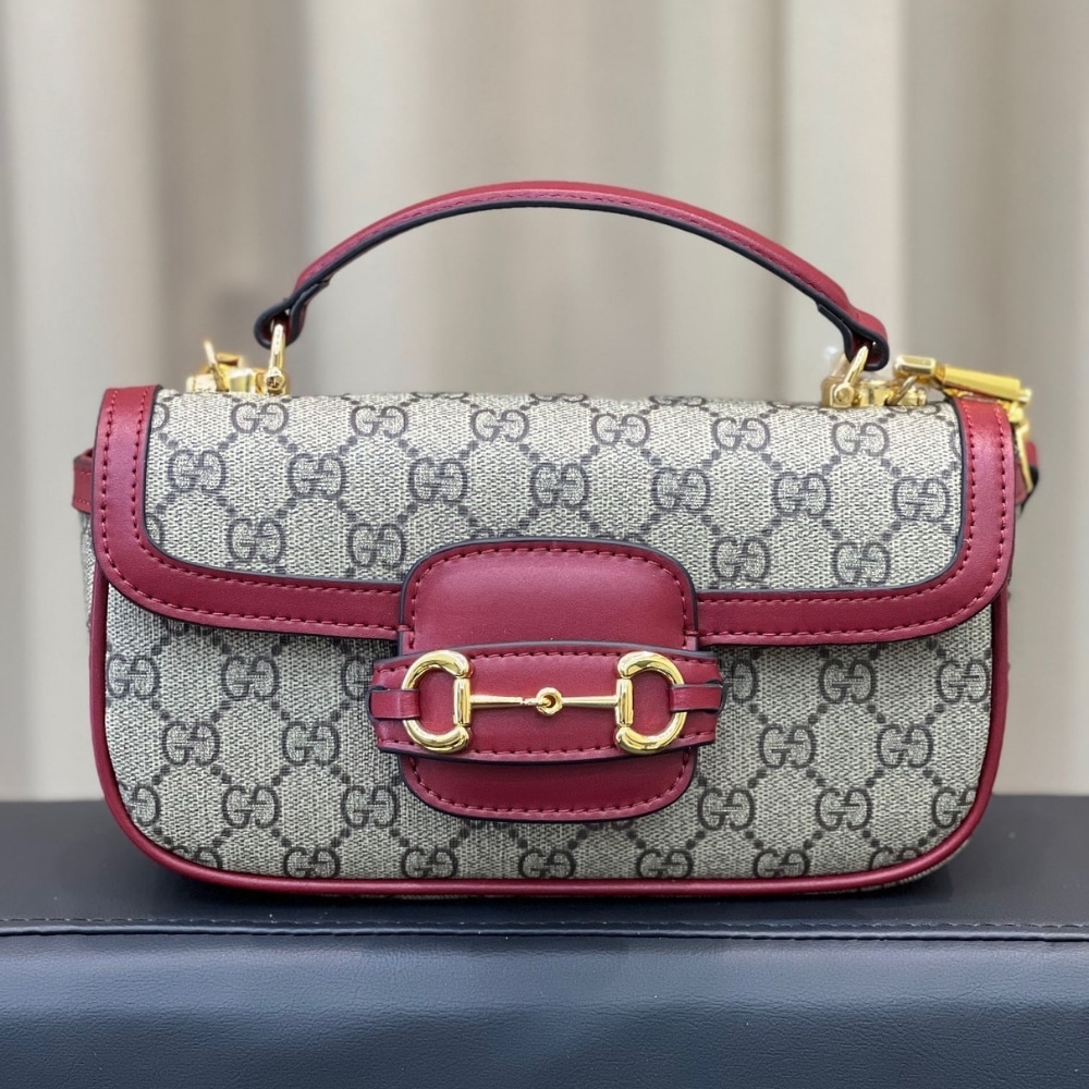 Alternative view of Gucci Horsebit 1955 Small Top Handle Bag Rosso Ancora Red ‎22Cm 815206 AAEC2 6207