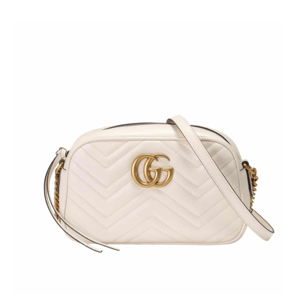 Gucci GG Marmont Small Camera Bag White 24Cm 447632 DTD1T 9022