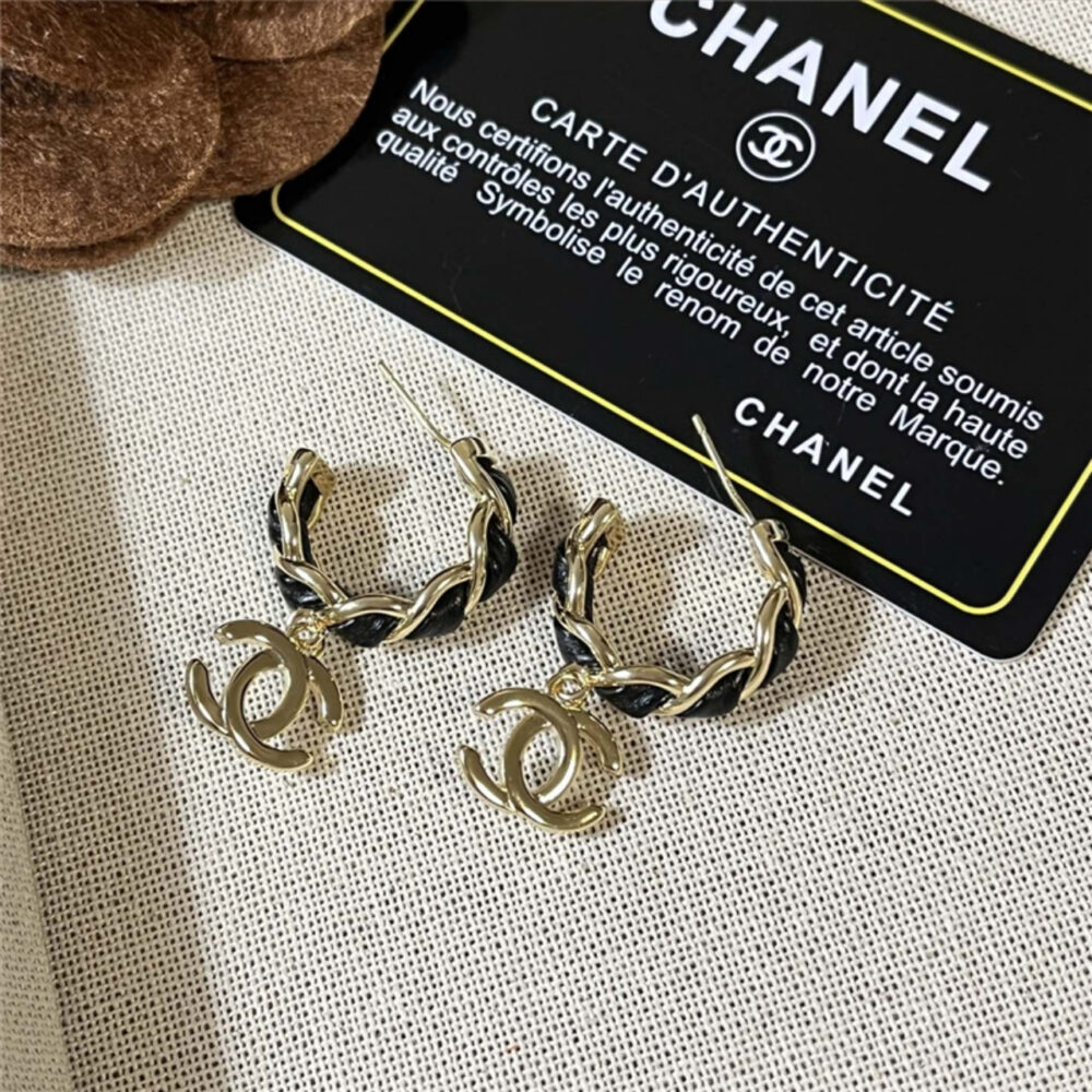 Alternative view of Chanel Round Stud Earrings Gold